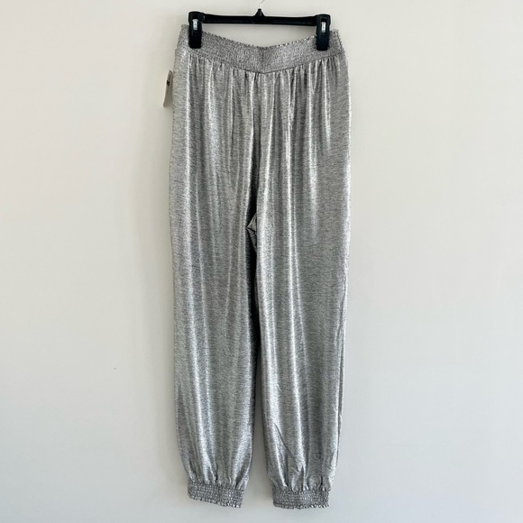 Anthropologie Metallic Silver Pull-on Jogger Pants Dressy or Casual Size M - Picture 3 of 9